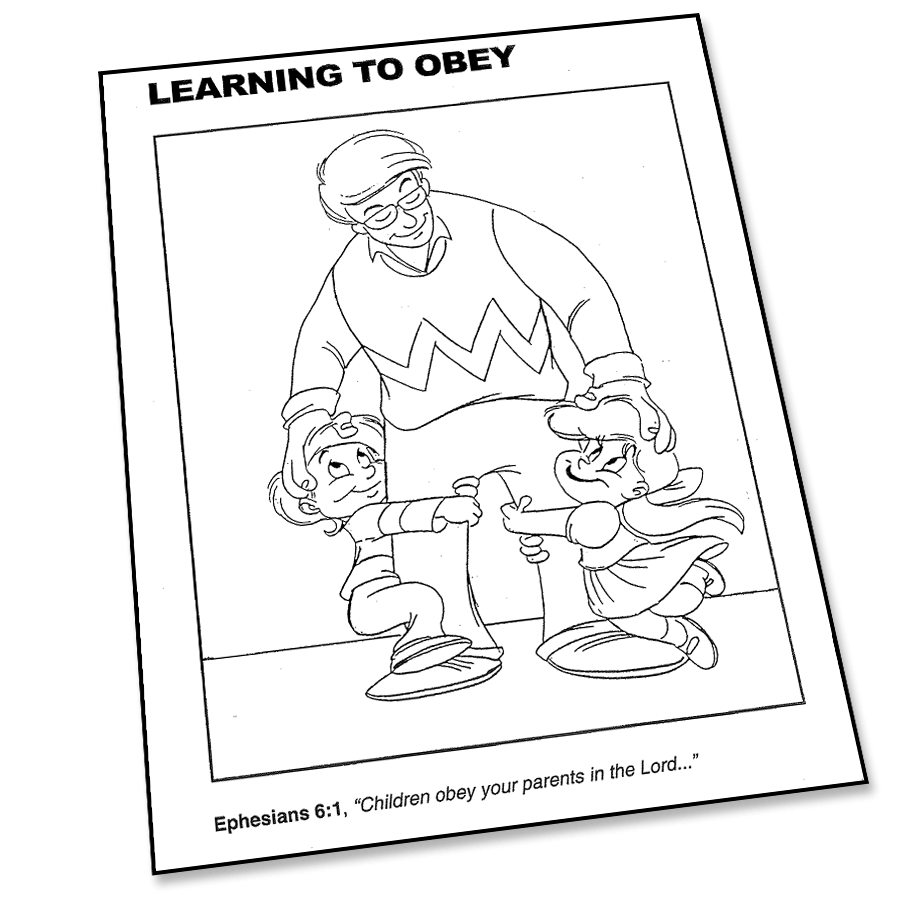 obedience coloring pages for children - photo #4